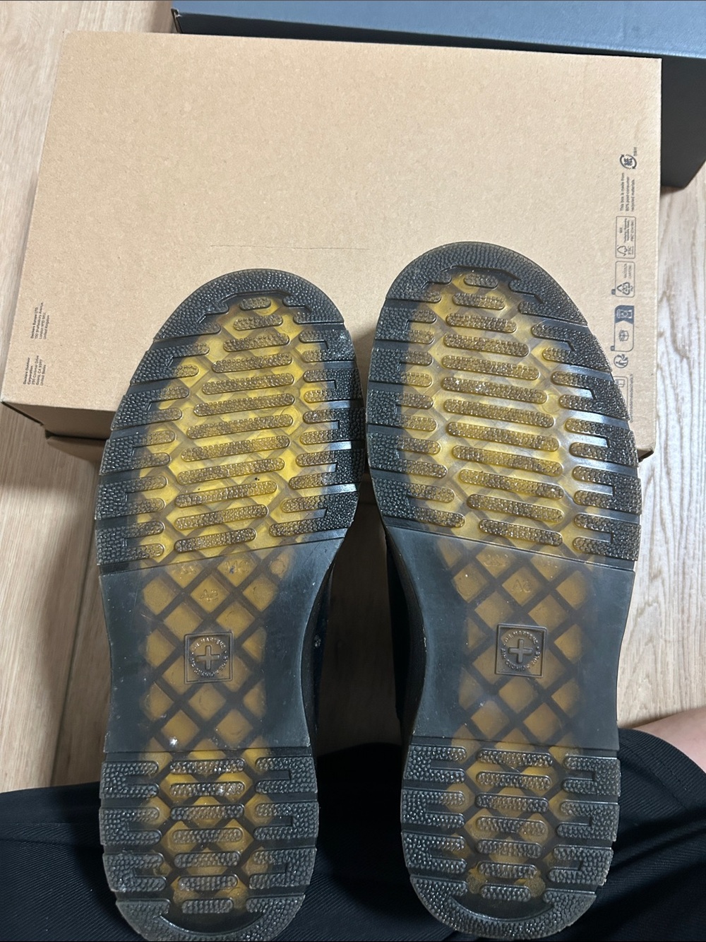 Dr. Martens Black Leather Chukka Boots with Yellow Stitching - Picture 3 of 4